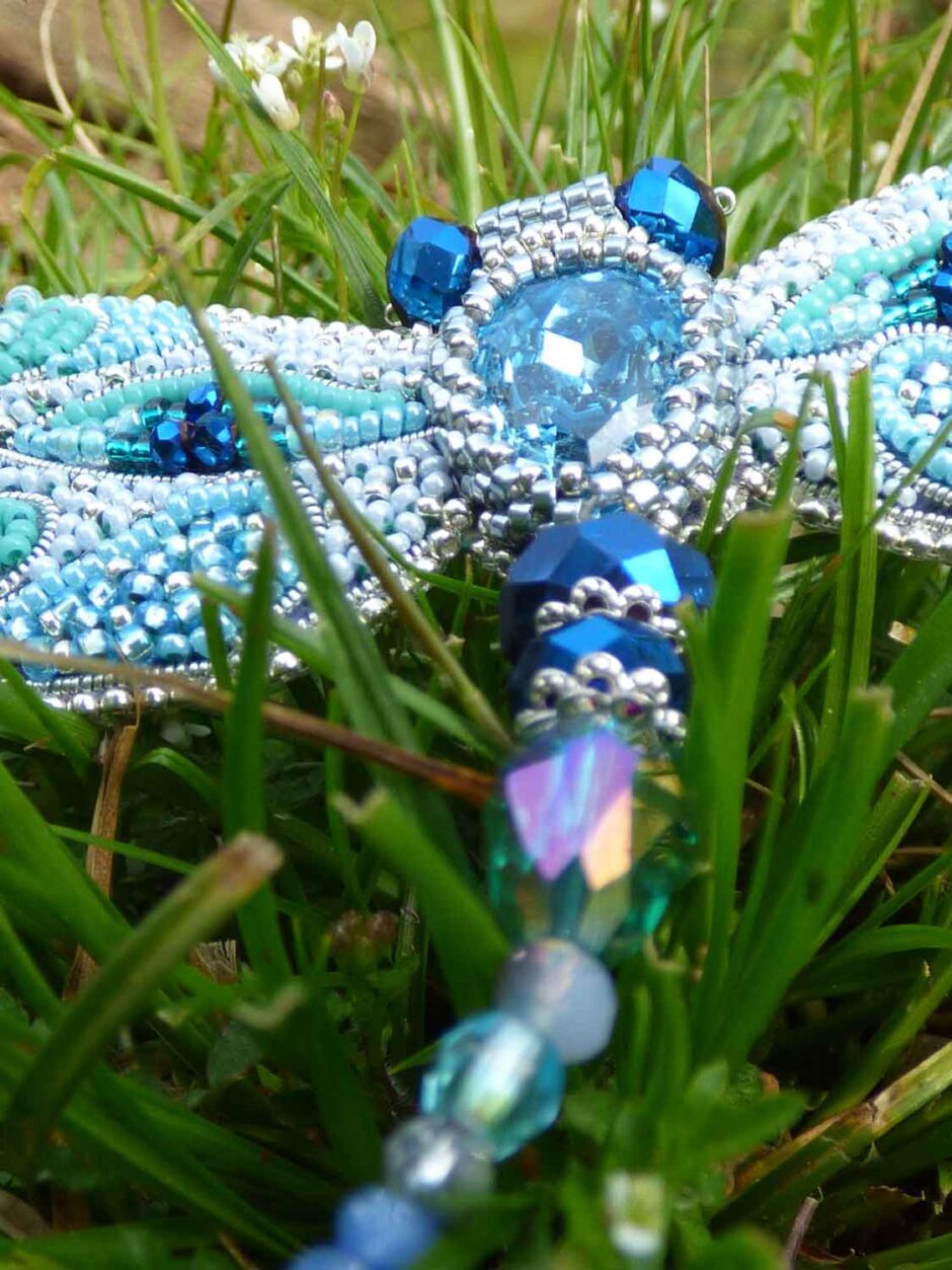 Blue Dragonfly Brooch