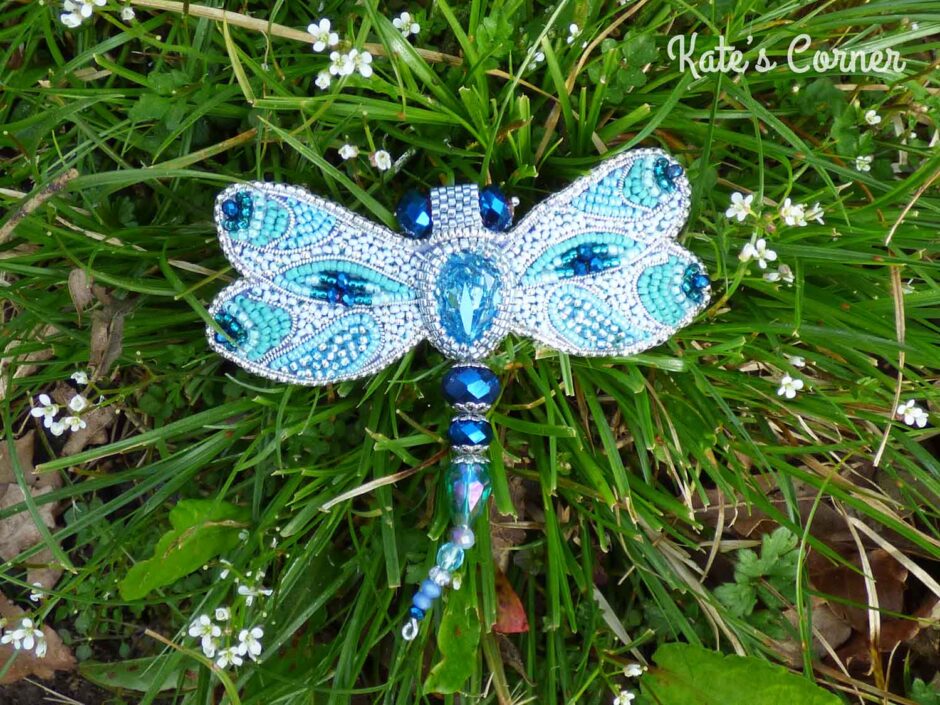 Blue Dragonfly Brooch
