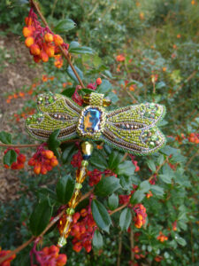 Green Dragonfly Brooch