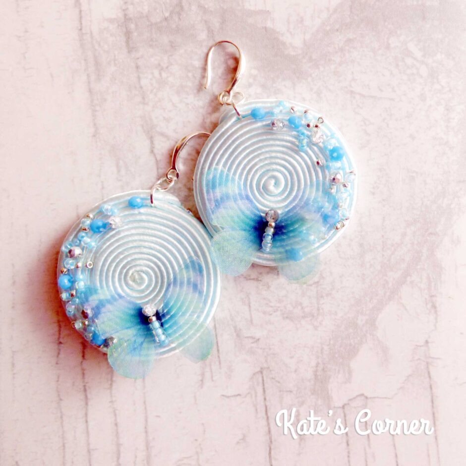 Light Blue Butterfly Eearrings