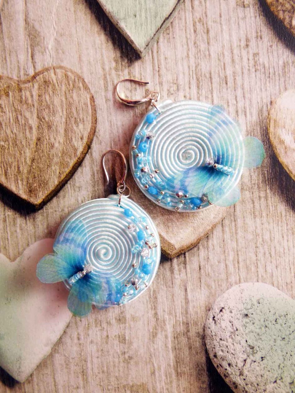 Light Blue Butterfly Eearrings