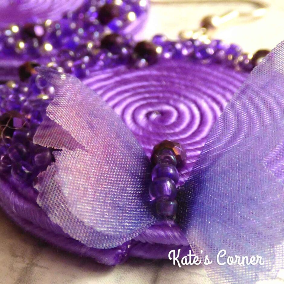 Purple Butterfly Eearrings